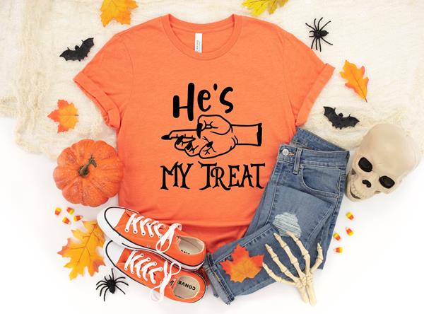 Halloween-Couples-Matching-T-Shirts-Hes-My-Treat-Shes-My-Trick-Shirts-for-Couples-Funny-Halloween-Shirt-Halloween-Gift-for-Couples-1 » Cool Gifts for You - Mfamilygift