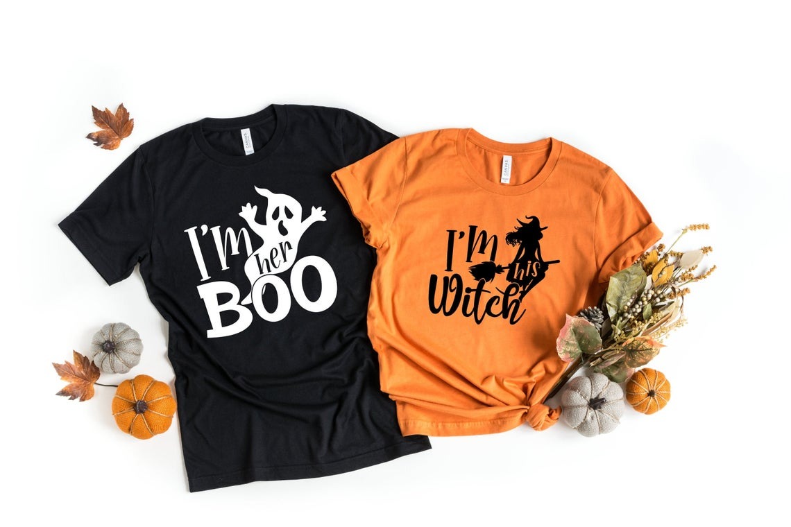 I'm Her Boo, I'm His Witch,Funny Halloween Shirt 1 » Cool Gifts for You - Mfamilygift